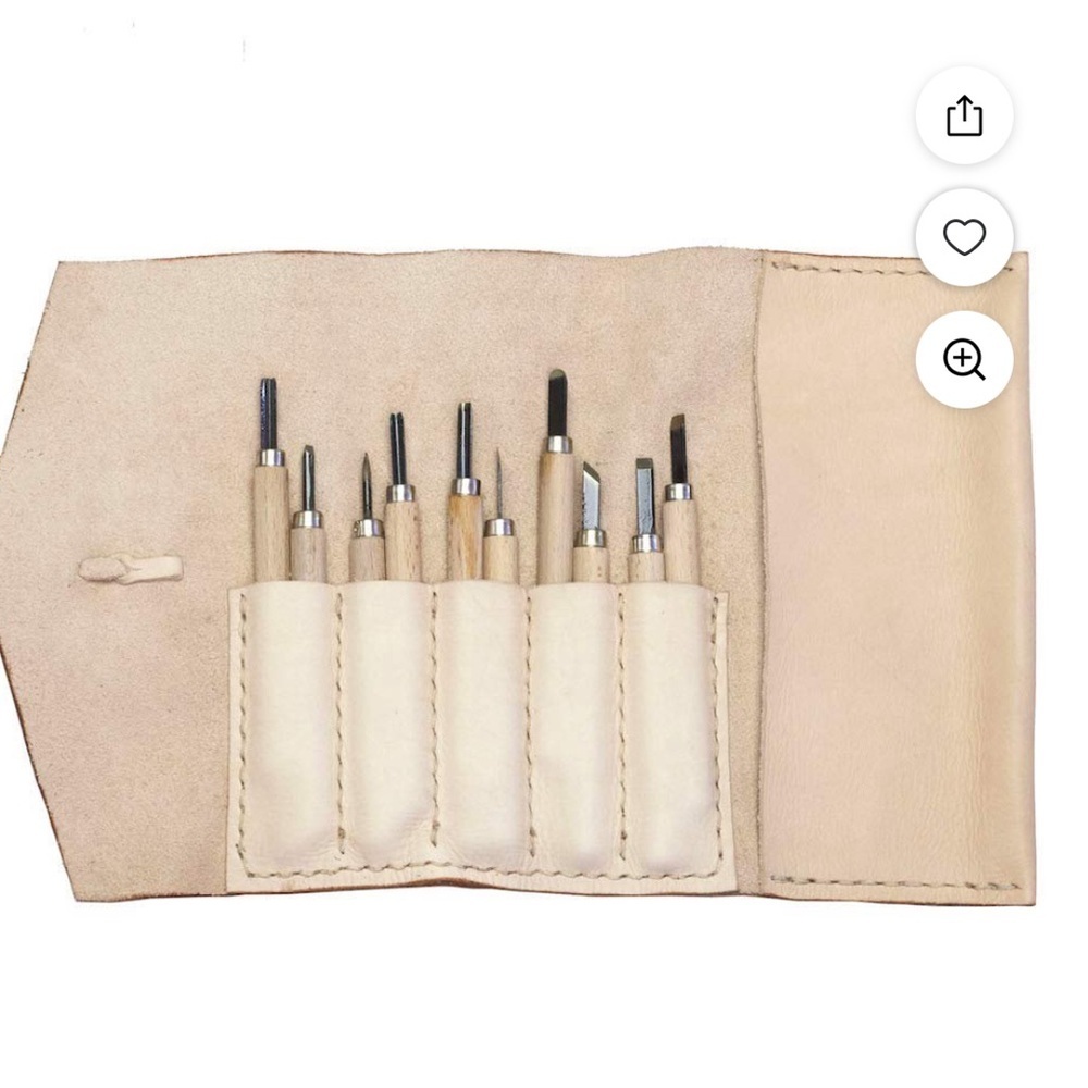 Alta Andina leather pen & pencil roll up travel case art or makeup organization